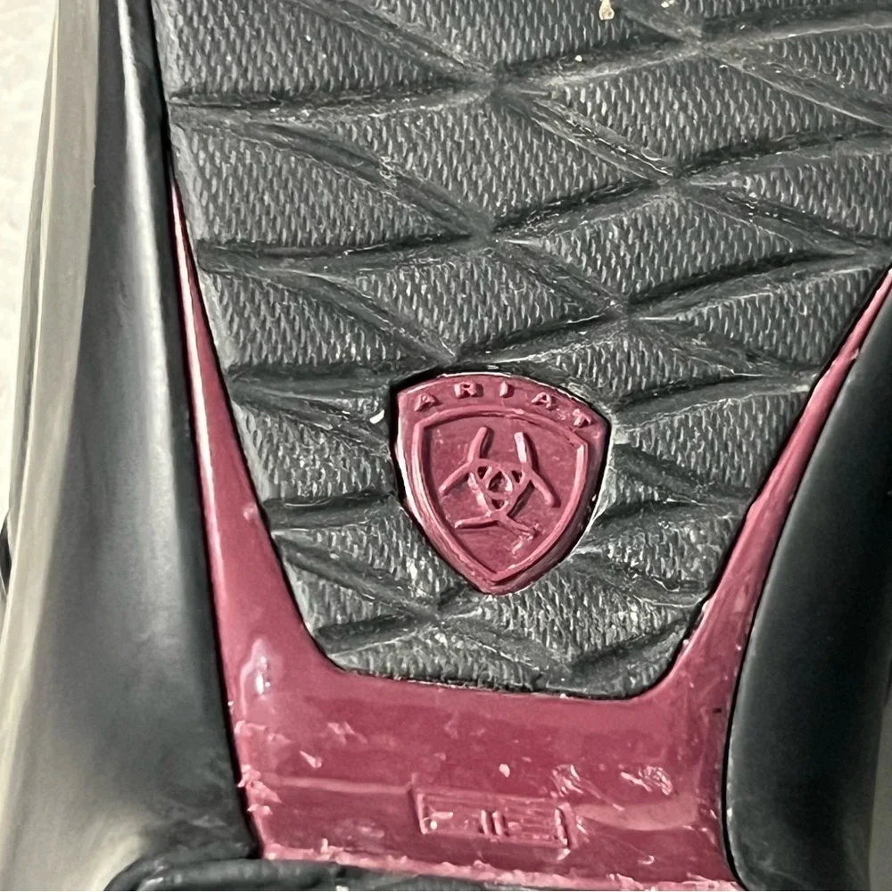 ARIAT Slip On Black Leather Clogs - Picture 12 of 14